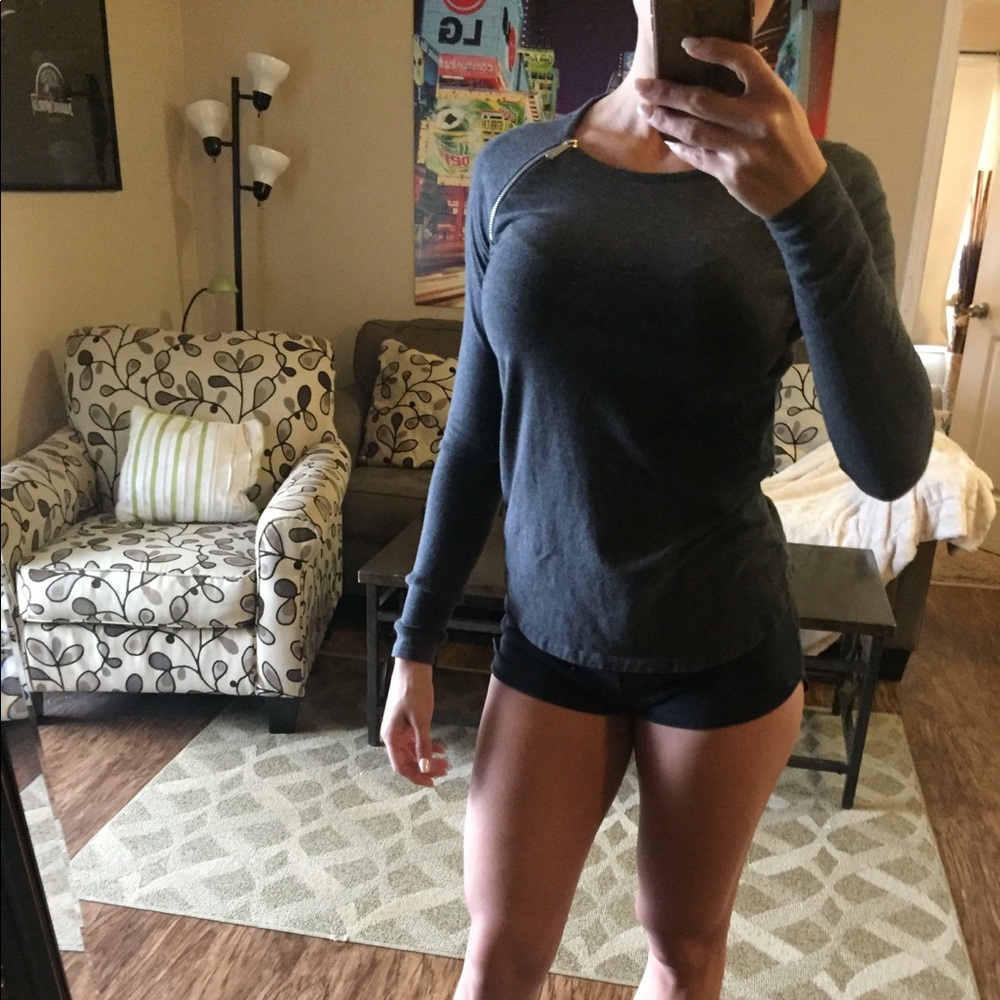 Gray Michael Kors Long Sleeve Casual Shirt